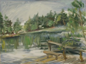 "Jezioro z kładką", Czesław Połoński, 12