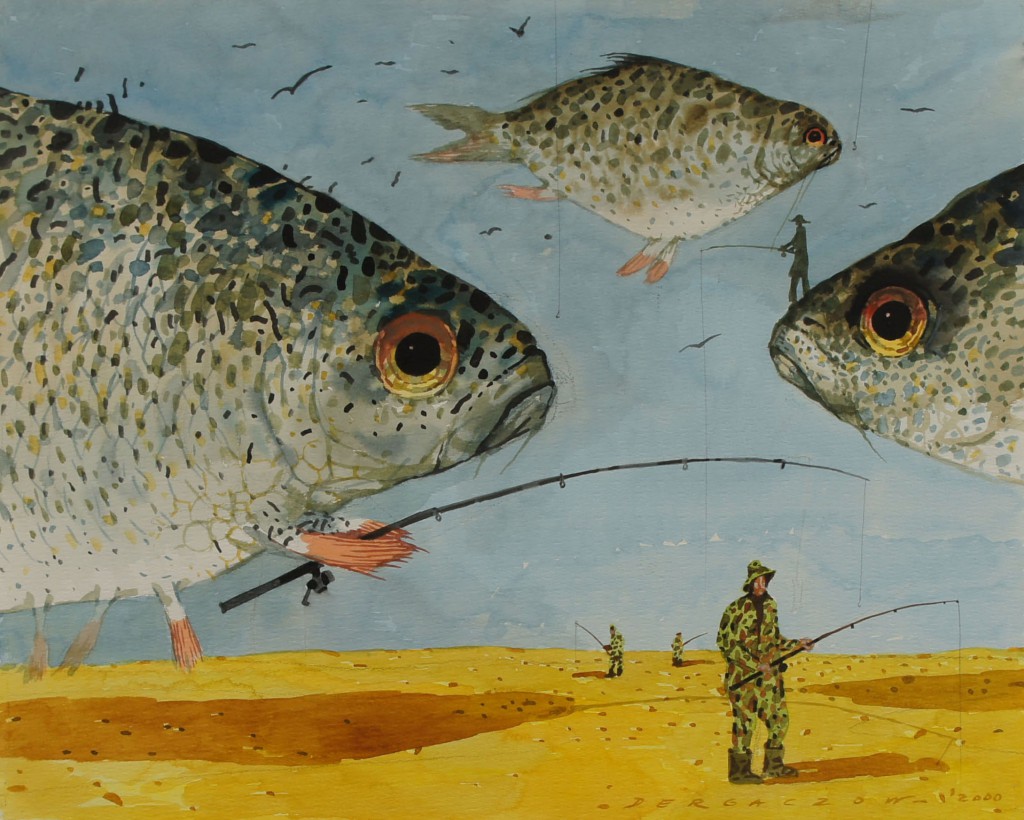 "Pejzaż z rybami", Oleg Dergaczow, 445